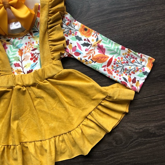 Boutique Toddler Girl Floral Jumper Set - Picture 2 of 2